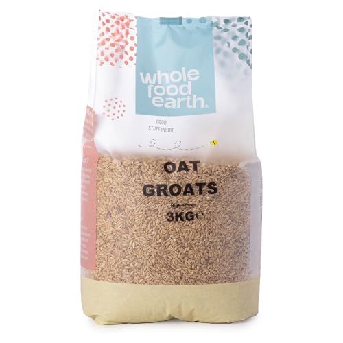 Wholefood Earth - Avena en grano, 3 kg, sin transgénicos, natural, alta en fibra