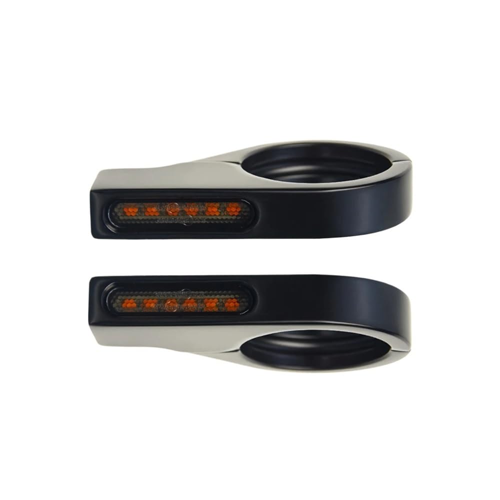 Luces Señal Giro Para Motocicleta, Lámpara Indicadora | Luz LED De Intermitente Tubo 39-41mm Para Motocicleta, Lámpara Indicadora Dirección Ámbar, Aluminio