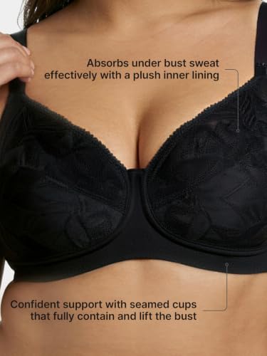 Image of Enamor Bamboo Cotton IB26, Women's Full Support Bra - 3X Softer, 4X More Absorbent, Antimicrobial, Non-Padded, Wirefree, High Coverage