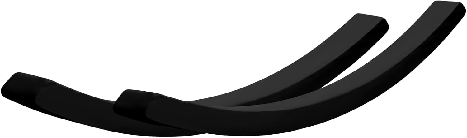 1 Pair Bent Oak Rocker Runners Wooden Rocking Chair Legs Wood Curved Legs Feet Bar Chair Seat Bench Rocking (Black Color,1-3/4" Wide) 1-3/4" Wide Black Color