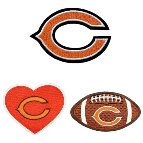 Lovezzr 3Pcs Rugby Fans Favorite Team Logo Rugby Logo and Heart Logo Iron On Sew On High-end Embroidered Patch Set for Jackets Backpacks Jeans and Clothes