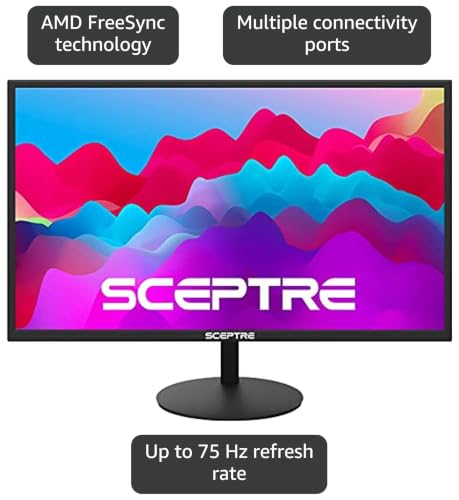 Image of Sceptre 27-Inch FHD LED Gaming Monitor 75Hz 2X HDMI VGA Build-in Speakers, Ultra Slim Metal Black