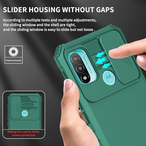 Coque Moto E20 E30 E40 avec cache caméra coulissant et béquille de visionnage intégrée