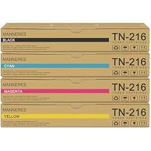 4-Pack TN216 Toner Cartridge 1BK/1C/1M/1Y Compatible TN-216 TN-216K TN-216C TN-216M TN-216Y Toner Replacement for Konica Minolta Bizhub C360 C220 C280 Printer, A11G131 A11G431 A11G331 A11G231