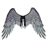 taille : le costume d'Halloween Angel Wing mesure 28,4 x 21,3 pouces, ce qui en fait un accessoire grand et impressionnant pour tout costume d'Halloween ou de cosplay..La taille convient aux enfants, offrant une option polyvalente et pratique pour divers événements.