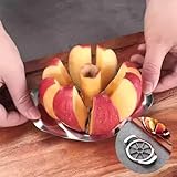Stainless Steel Apple Cutter & Slicer – Apple Corer and Divider with Comfortable Grip – 8-Blade Fruit Slicer for Apples, Pears, Onions & More – Kitchen Gadget - Image 4