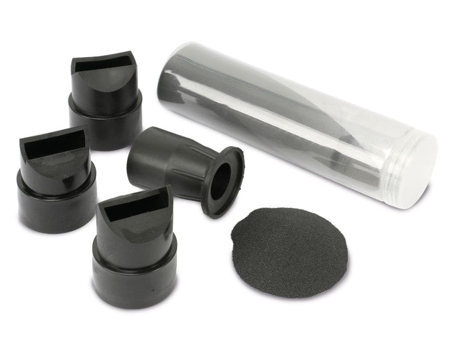 DAYTOOLS Sandstrahlpistole SP-850, 6-teilig | Robuste Druckluft-Sandstrahlpistole mit Stahldüse, Vorratsbehälter und Auffangsack | Inkl. 4 Gummi-Formdüsen und 400 g Strahlgut | Arbeitsdruck 3 bar