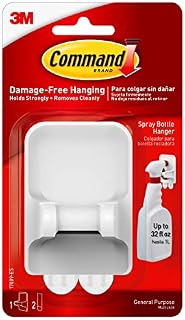 Command Broom Gripper, 2 Broom Holders and 6 Adhesive Strips - Suitable for Storing Brooms and Mops - Damage Free Hanging