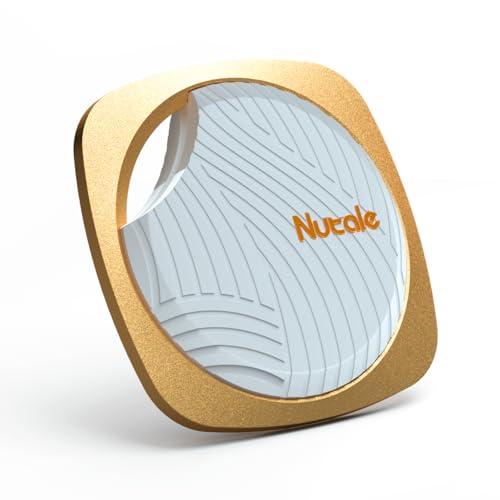 Nutale Focus Key Finder Smart Tracker Anti-Lost Alarm Item Locator Wireless for Key Phone Wallet Pet Bluetooth Tracking Device, Battery Can be Replaced (Gold, 1 Pack)