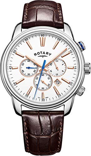 Preisvergleich Produktbild Rotary Herren Chronograph Quarz Uhr mit Leder Armband GS05083 / 06