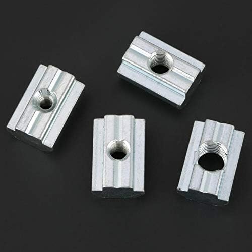 20Pcs M6 M8 T-Slot Sliding Nut Zinc Plated Carbon Steel Hammer Head Square Nut 40 Type Aluminum Profile Nut Fastener Hardware - (Size: M6)
