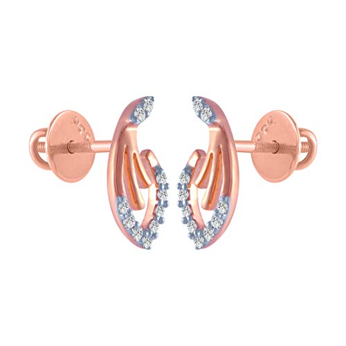 P.C. Chandra Jewellers Gold and Diamond Stud Earrings for Women - Image 3