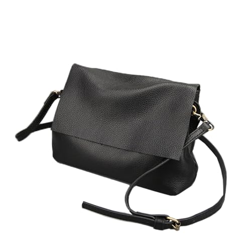 Women Crossbody Handbag Genuine Leather Two Layer Flap Shoulder Bag Female Small Messenger Purse Bags