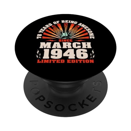 79 cumpleaños 79 años Guitarrista Amante de la música nacido en marzo de 1945 PopSockets PopGrip Intercambiable