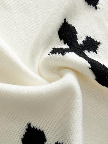 ZAFUL Cross Print Sweater Vests Sleeveless Rund Neck Knit Tank Top Casual Pullover Sweater Vest4