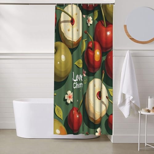 Rideau de douche imprimé baies abstrait lavable 152x183 cm