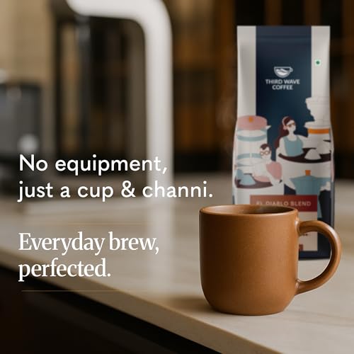 Image of THIRD WAVE COFFEE | El Diablo | 100% Arabica | Medium Dark Roast | Channi | Coarse Grind | 250 grams | Pouch