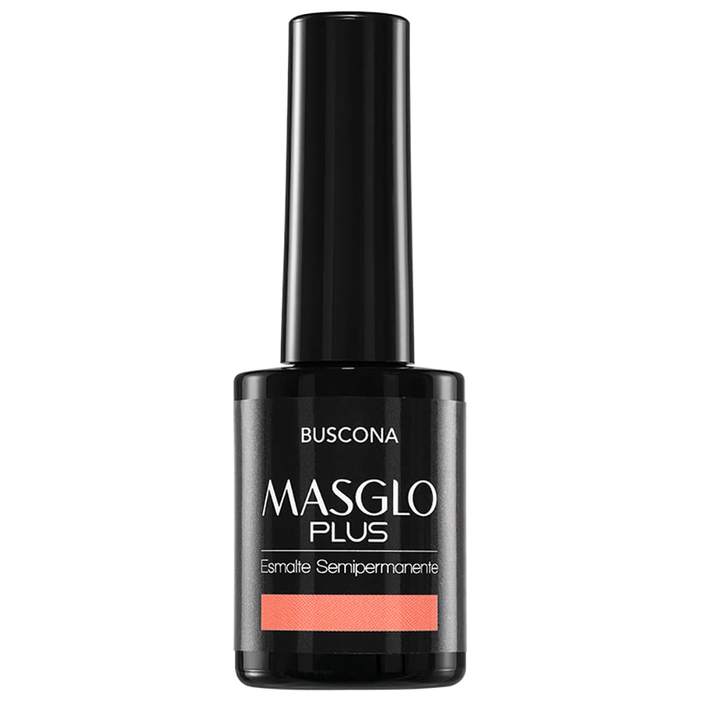 Esmalte Permanente Buscona Masglo Plus de larga duración en tono rojo vibrante 15ml
