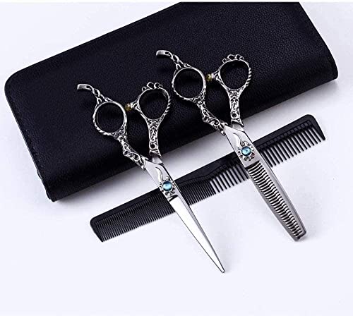 Ciseaux de coiffure professionnels argentés de 15 cm pour dégradé