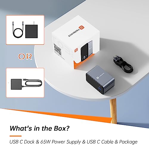 Tobenone UDS19 Usb C Laptop Docking Station Dual Monitor, 15-In-1 Usb C Dock With Dual Hdmi, 65W Power Supply thumb #7