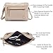 Leather Crossbody Bags for Women Small Soft Genuine Pebbled Sling Shoulder Handbag Crossover Purse with Full Adjustable Strap (Beige Nappa)