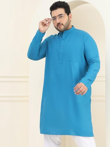 Image of SOJANYA Plus (Since 1958) Men's Jacquard Silk Self Design Only Long Kurta