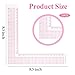 TIESOME 2 Pieces L-Square Rule Clear Sewing Ruler, Plastic Measure Tailor Ruler 90 Degree Clear Sewing Ruler Square Framing Measuring Tool Fabric Sewing Measuring Supplies for Pattern Making