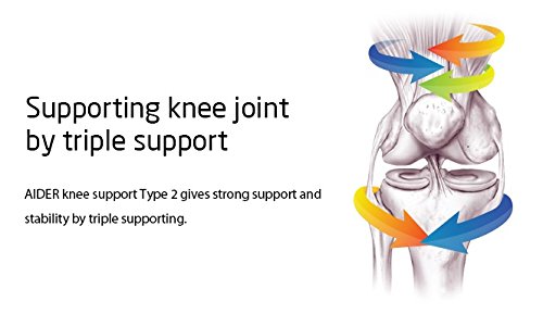Miniatura 5 de Aider Rodillera tipo 2 soporte de compresión ajustable, neopreno transpirable, diseño único antideslizante y cómodo, rodillera para deportes,