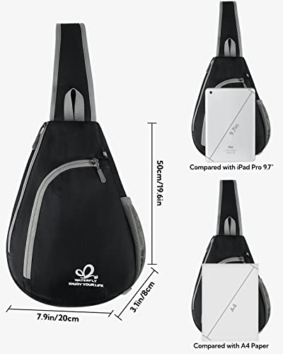 Waterfly Crossbody Sling Bag Small Water Resistant Backpack Lightweight Shoulder Chest Daypack For Men Women Hiking Travel #TOP1