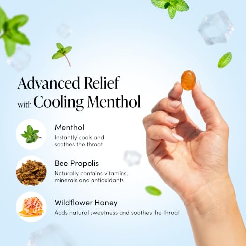 Image of Beekeeper's Naturals Lemon Mint Cooling Lozenges 18 ct | Lemon Mint Cooling Lozenges 18 ct