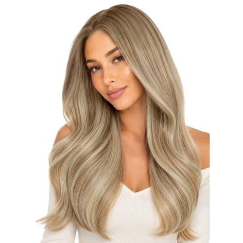 Image of Moresoo Invisi Edge Tape in Hair Extensions Light Brown 24 Inch 50g