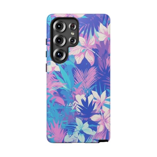 Coque résistante Galaxy S25 Ultra motif floral violet antichoc