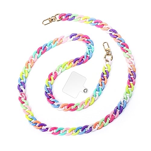 GRFIT Chaine Telephone Portable, Chaine de Telephone, 120cm Collier Telephone Portable, Chaine Telephone Sangle Telephone Cordon Téléphone, Tour de Cou Téléphone 120cm k