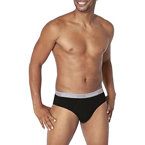 sloggi men Herren GO ABC Midi 6P Slip, Black, L Cover