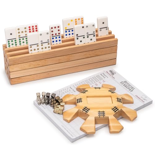 Set de 4 Soportes para Dominó y Accesorios Mexican Train