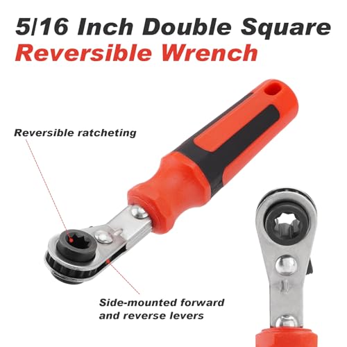 Best Slack Adjuster Tool Set 5 16 Double Square Reversible Wrench - Image 3