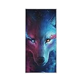 Größe: 76 x 38 cm. RELEESSS Tierwolf-Handt¨¹cher aus weicher Mikrofaser, schnell trocknend, Handtuch f¨¹r Zuhause, Badezimmer, K¨¹che, Reisen, Sport, Fitnessstudio, Yoga, Spa, Mehrzwecknutzung