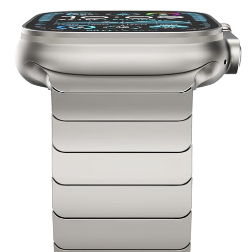 NewWays Link Bracelet for Apple Watch Ultra 3 2 Band 49mm Series11 10 46mm iWatch Ultra SE Stainless Steel Link Bands Titanium