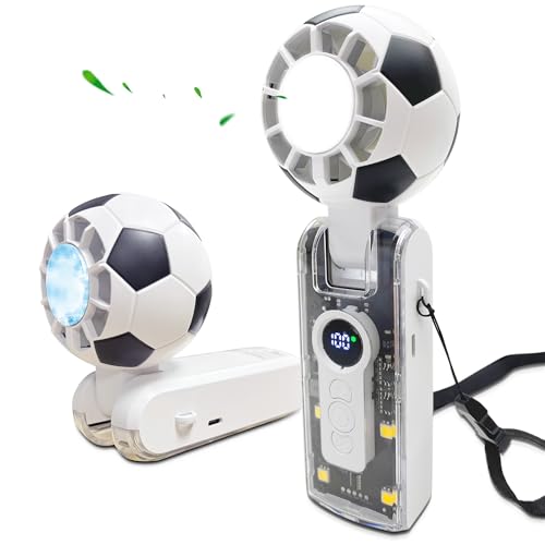 Aprilmin Portable Handheld Turbo Fan with Ice Cooling,rechargeable soccer fan,Powerful 5 S - image 1
