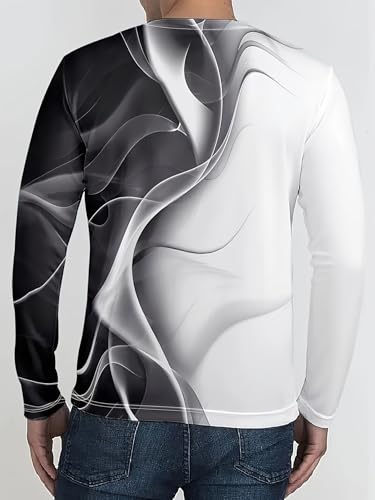 Men's Long Sleeve Casual T-Shirt – Stylish Gradient & Graphic Designs for Everyday Wear, Streetwear & Athleisure​3