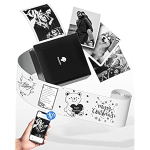 Memoking Thermal Mini Printer – M02 Instant Photo Printer with Tape 1 Roll – 2″ Inkless Pocket Printer for Phone & Pad, 2022 Fun Gift for Teens – Mini Sticker Maker Machine for Photos,Memo,DIY,Journal