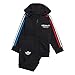 adidas GN7418 Hoodie FZ Set Tracksuit Unisex-Child Top:Black Bottom:Black 2-3A