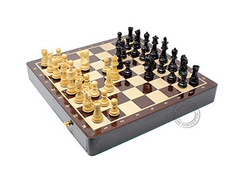Set de Ajedrez House of Chess Galaxy Staunton: Piezas en Madera Ébano/Boj, Tablero de Madera Wenge de 15" x 15", con 2 Reinas, 4 Caballos y 2 Peones Adicionales miniatura 2