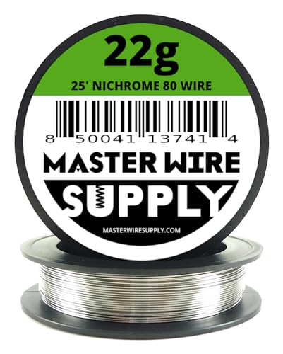 Nichrome 80-25 - 22 Gauge Wire - 25ft - 0.65mm - 0.025in - Master Wire Supply