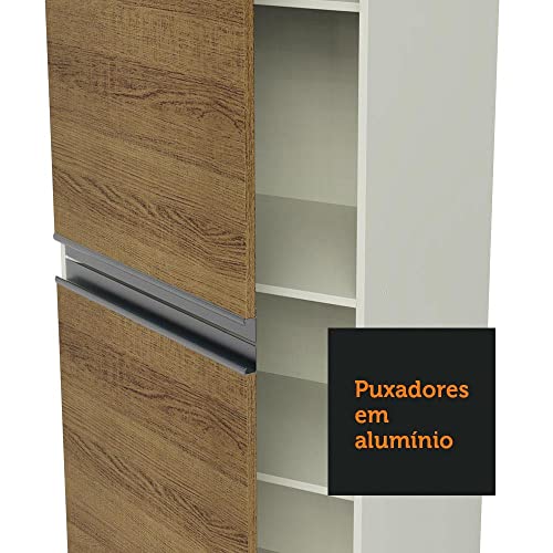 Cozinha Compacta 100% Mdf Madesa Smart 170 cm Modulada Com Armário, Balcão e Tampo