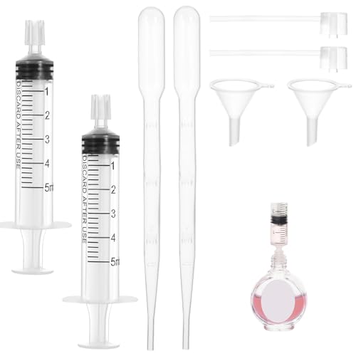 8 Pcs Perfume Refill Tools Clear Syringe Perfume Transfer Set, Perfume Funnel Syringe Extractor Dispenser Tool for Liquid Fragrance Sample Essential Oils, Travel Use or Watering Feeding - Main Image