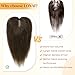 LONAI Real Human Hair Topper, 10 Inch 100％ Human Hair Toppers for Thinning Hair, Large Hand-woven area Coverage Natural Hairpiece Wiglet for Women Daily 5