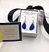 Popular Starry Night Cobalt Blue Beach Sea Glass Earrings with Charming Handmade Silver Knot and Sterling Silver Hooks, Great with Jeans, Beautiful Gift by Aimee Tresor Jewelry
