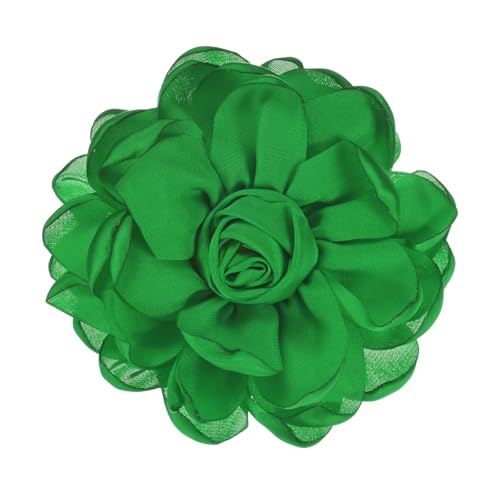 Image of M METERXITY Rose Flower Brooches and Pins for Women, Lapel Pins Dainty Satin Fabric Big Camellia Hair Flowers Clips for Wedding /Parties /Clothes /Jewelry