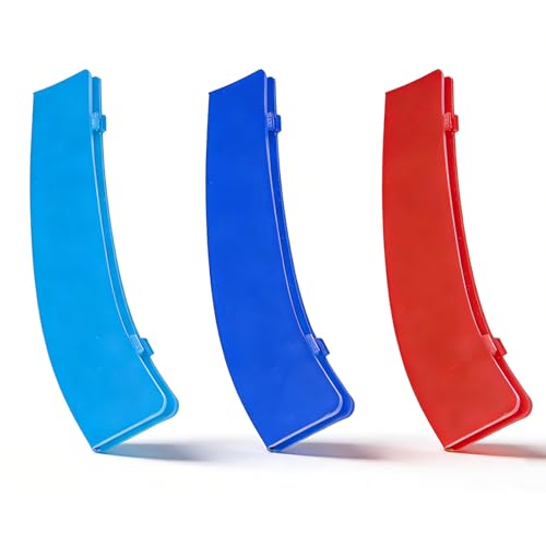 KoiLuvGo Grille Insert Trims for BMW Front Grill Inserts M-Colored Snap-on Grill Mesh Trims Strips for BMW 2013-2019 F30 F35 3 Series 11-Beam Grille Classic, Tricolor Trims Accessories (11 Beams)